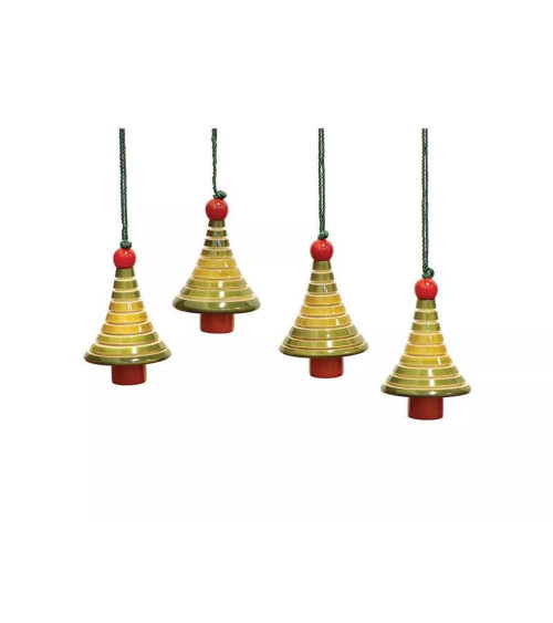 Très belles décorations de Noël en bois laqué par des artisans indiens