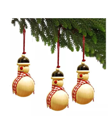 Très belles décorations de Noël en bois laqué par des artisans indiens
