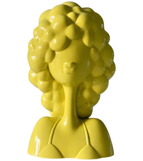 Belle Sculpture contemporaine en résine pleine de Caroline Montigneaux