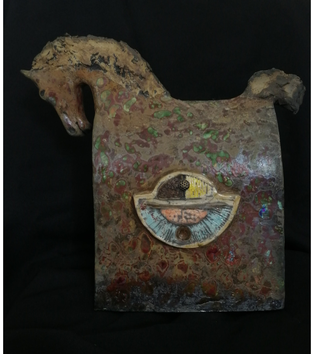 Sculpture à poser de cheval en céramique Raku – EKIMONO 2026 | NETA