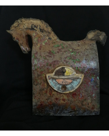 Sculpture à poser de cheval en céramique Raku – EKIMONO 2026 | NETA