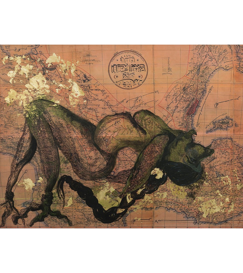 Kurdistan 2 – Digigraphie Zehra Doğan | Carte ancienne