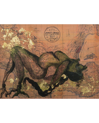 Kurdistan 2 – Digigraphie Zehra Doğan | Carte ancienne