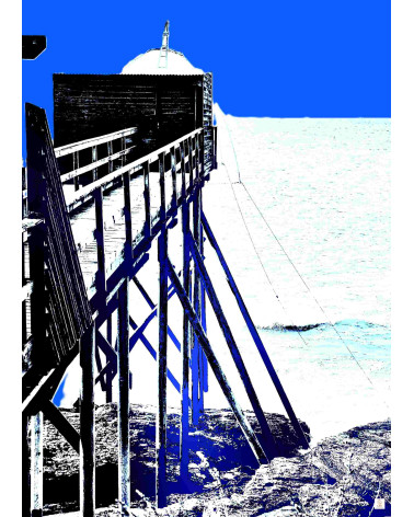 Digigraphie BLUE PÊCHERIE – Édition Limitée | LEV Arts Contemporains