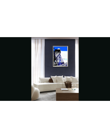 Digigraphie BLUE PÊCHERIE – Édition Limitée | LEV Arts Contemporains