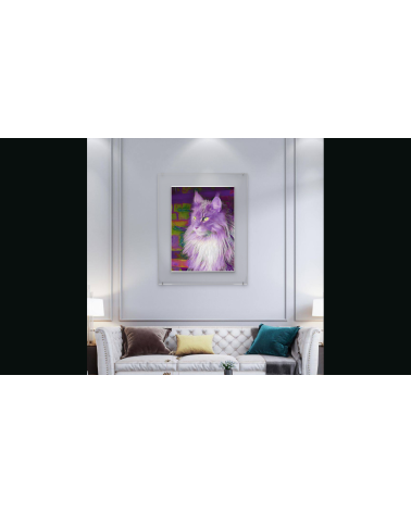 Photographie Chat Violet en Digigraphie | Lev Arts Contemporains