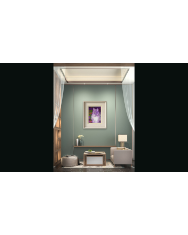 Photographie Chat Violet en Digigraphie | Lev Arts Contemporains
