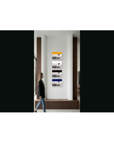 Photographie surréaliste d'une pêcherie traditionnelle du Pays de Retz