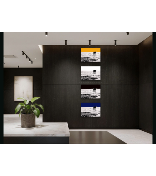 Photographie surréaliste d'une pêcherie traditionnelle du Pays de Retz