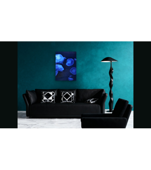 Deep Blue – Photographie d’art méduses en digigraphie limitée