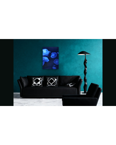 Deep Blue – Photographie d’art méduses en digigraphie limitée