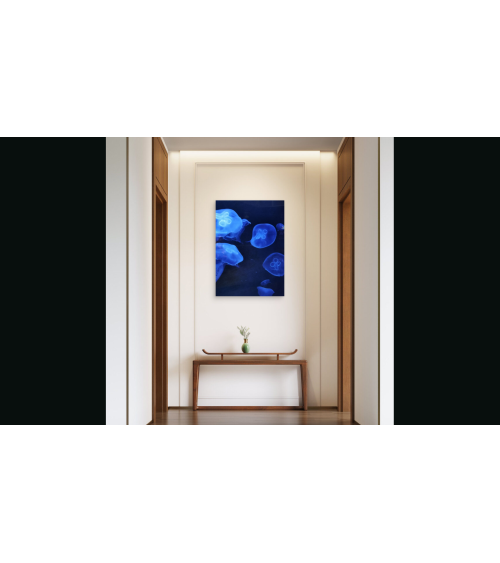 Deep Blue – Photographie d’art méduses en digigraphie limitée