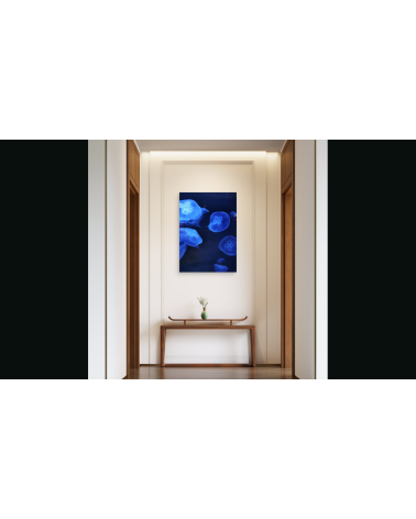 Deep Blue – Photographie d’art méduses en digigraphie limitée
