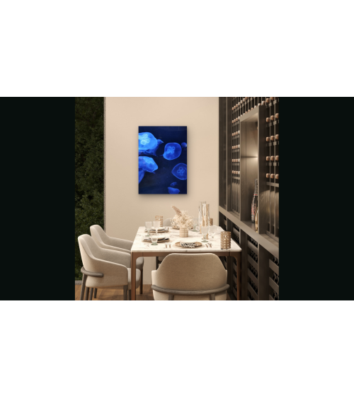 Deep Blue – Photographie d’art méduses en digigraphie limitée