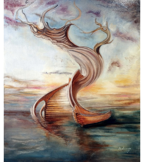 Tableau huile sur toile "Ascension" — Claire Laloux | Madeleine Home D