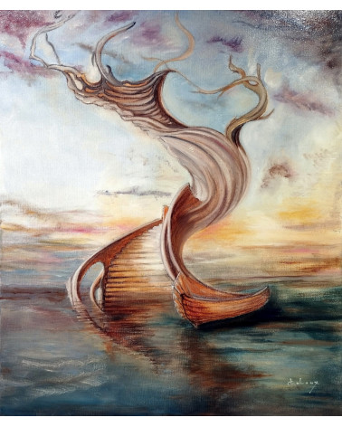 Tableau huile sur toile "Ascension" — Claire Laloux | Madeleine Home D