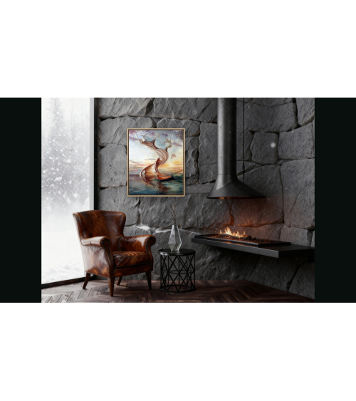 Tableau huile sur toile "Ascension" — Claire Laloux | Madeleine Home D