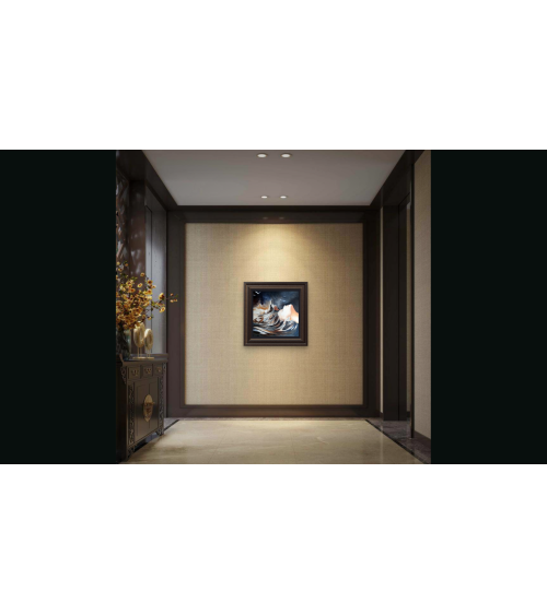 "L'Ennui" — Huile sur toile 60×60 cm de l'artiste belge Claire Laloux.