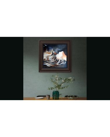 "L'Ennui" — Huile sur toile 60×60 cm de l'artiste belge Claire Laloux.