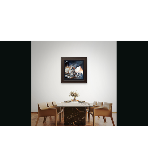 "L'Ennui" — Huile sur toile 60×60 cm de l'artiste belge Claire Laloux.