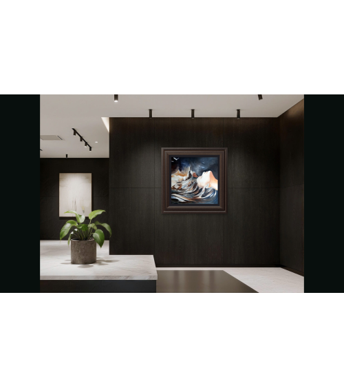 "L'Ennui" — Huile sur toile 60×60 cm de l'artiste belge Claire Laloux.