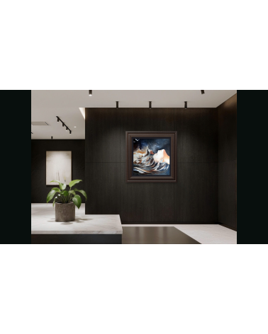 "L'Ennui" — Huile sur toile 60×60 cm de l'artiste belge Claire Laloux.