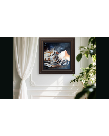 "L'Ennui" — Huile sur toile 60×60 cm de l'artiste belge Claire Laloux.