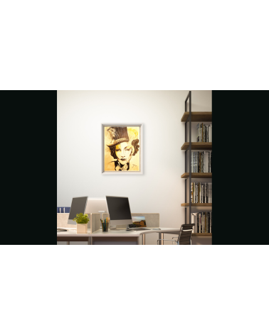 Tableau huile "Mamarlene" hommage Marlene Dietrich — Claire Laloux