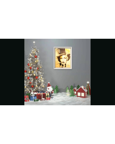 Tableau huile "Mamarlene" hommage Marlene Dietrich — Claire Laloux