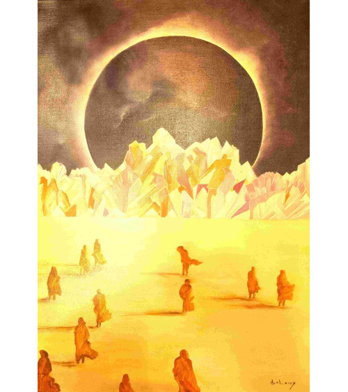 Tableau huile "Vers la Glaciation" — Claire Laloux | LEV Arts Contempo