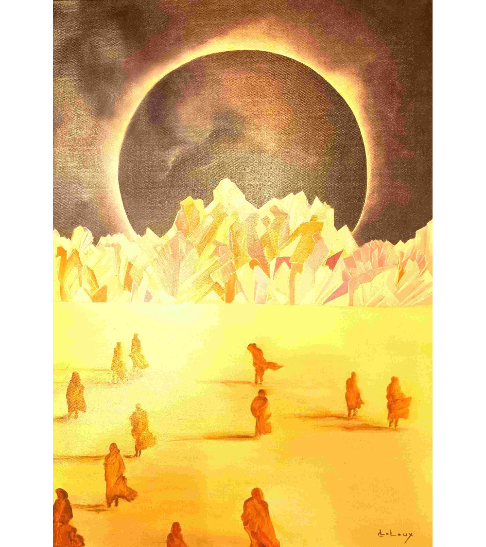 Tableau huile "Vers la Glaciation" — Claire Laloux | LEV Arts Contempo