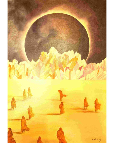 Tableau huile "Vers la Glaciation" — Claire Laloux | LEV Arts Contempo