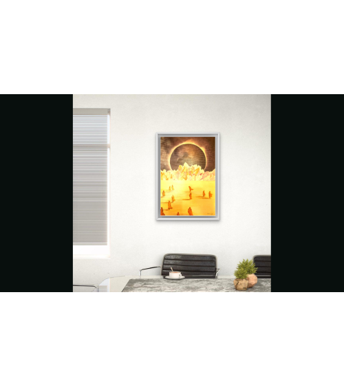 Tableau huile "Vers la Glaciation" — Claire Laloux | LEV Arts Contempo