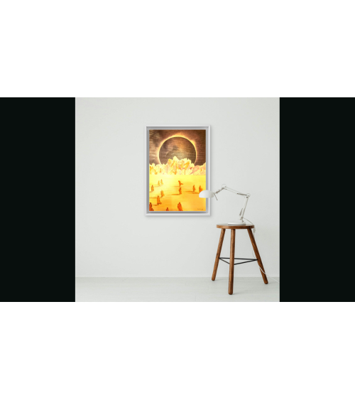 Tableau huile "Vers la Glaciation" — Claire Laloux | LEV Arts Contempo