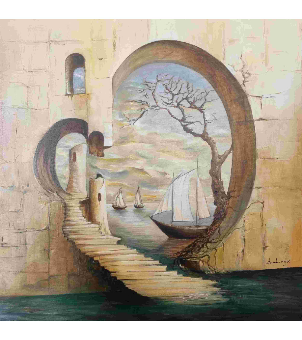 Tableau huile "Le Gardien du Phare" — Claire Laloux | Madeleine Home D