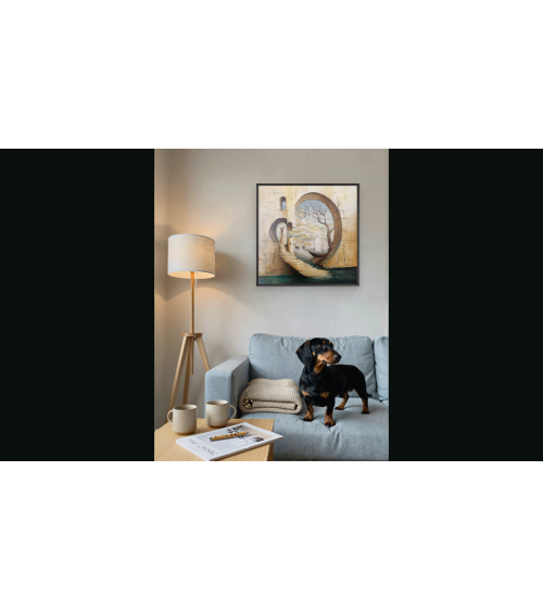 Tableau huile "Le Gardien du Phare" — Claire Laloux | Madeleine Home D