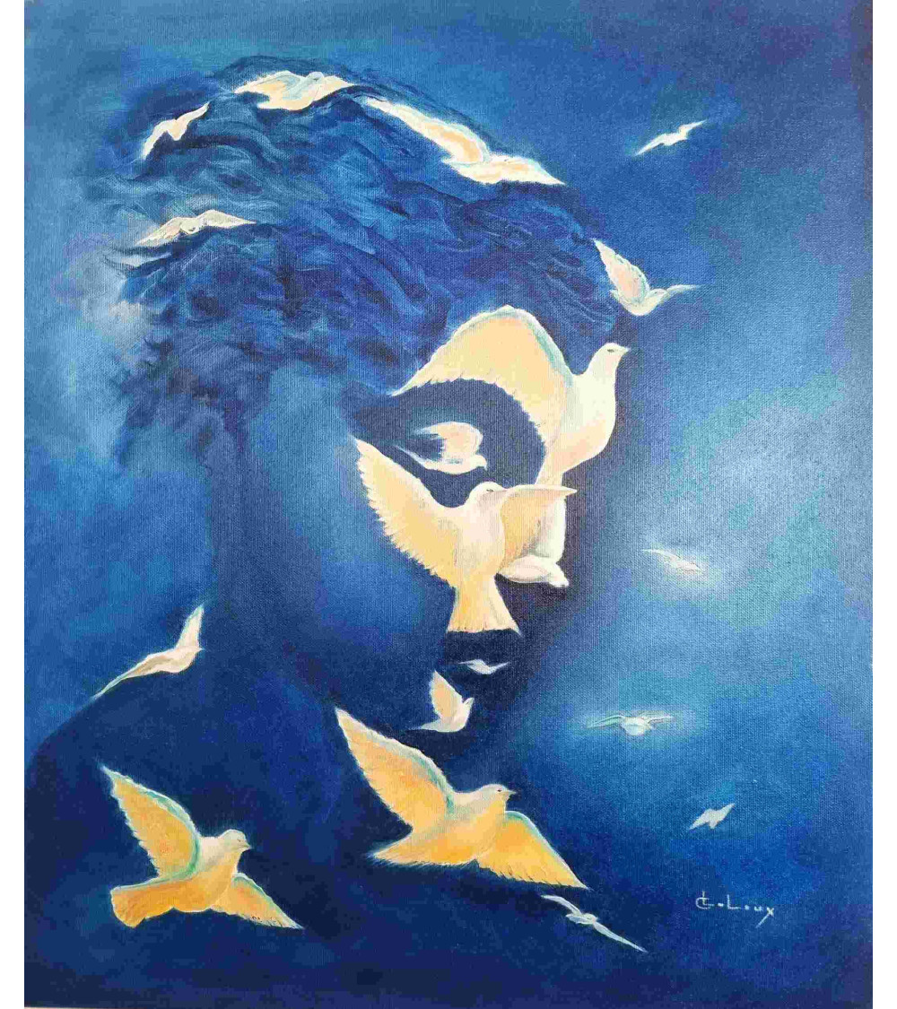 Tableau huile "Envolée des Songes" — Claire Laloux | Madeleine Home De