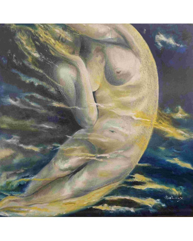 Tableau huile "Symbole de la Périodicité" — Claire Laloux | Madeleine