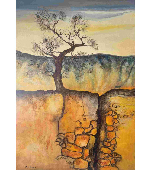 Tableau huile "De terre je suis" — Claire Laloux | Madeleine Home Desi