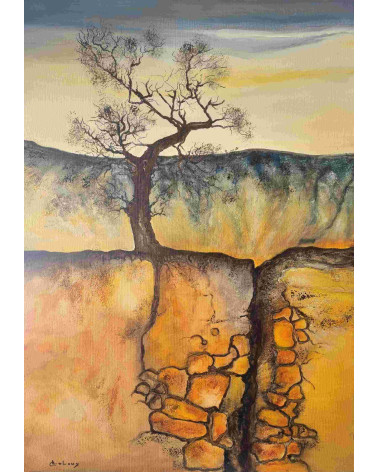 Tableau huile "De terre je suis" — Claire Laloux | Madeleine Home Desi