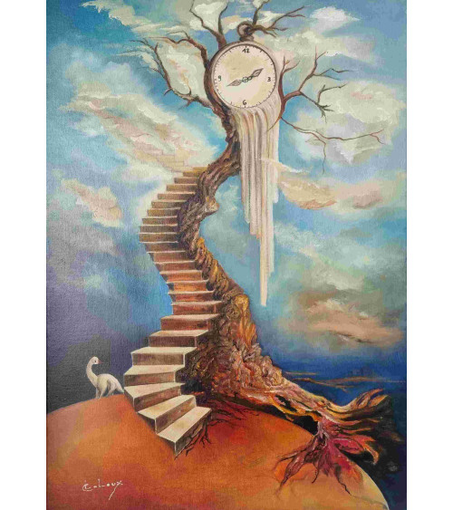 Tableau huile "Support Imaginatif de l'Ascension Spirituelle" — Claire