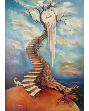 Tableau huile "Support Imaginatif de l'Ascension Spirituelle" — Claire