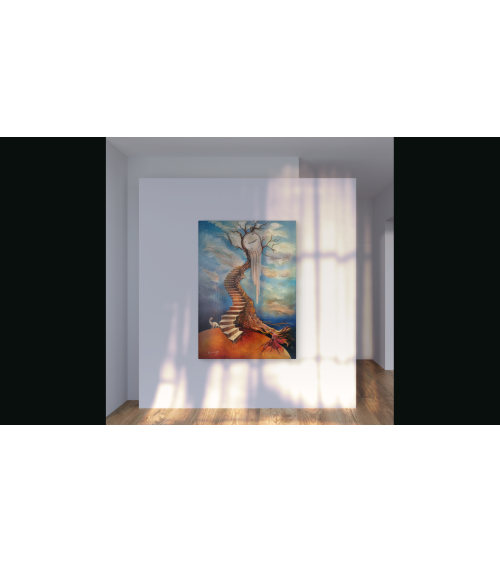 Tableau huile "Support Imaginatif de l'Ascension Spirituelle" — Claire