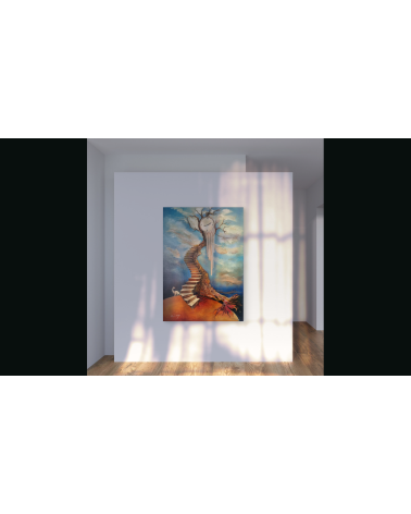 Tableau huile "Support Imaginatif de l'Ascension Spirituelle" — Claire