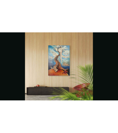 Tableau huile "Support Imaginatif de l'Ascension Spirituelle" — Claire