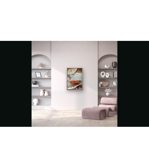 Tableau huile "Mélodie d'un Rapace" — Claire Laloux | Madeleine Home D