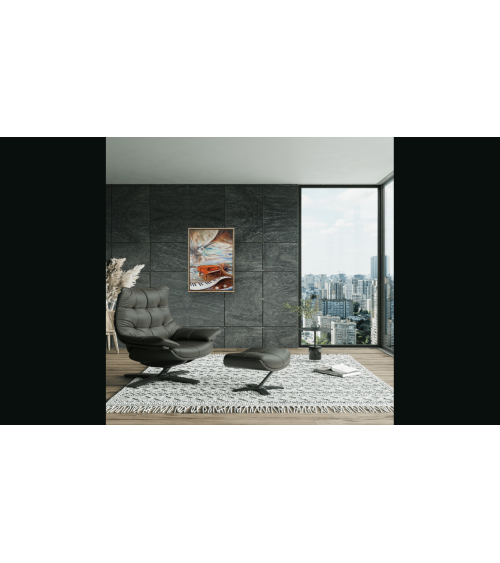 Tableau huile "Mélodie d'un Rapace" — Claire Laloux | Madeleine Home D