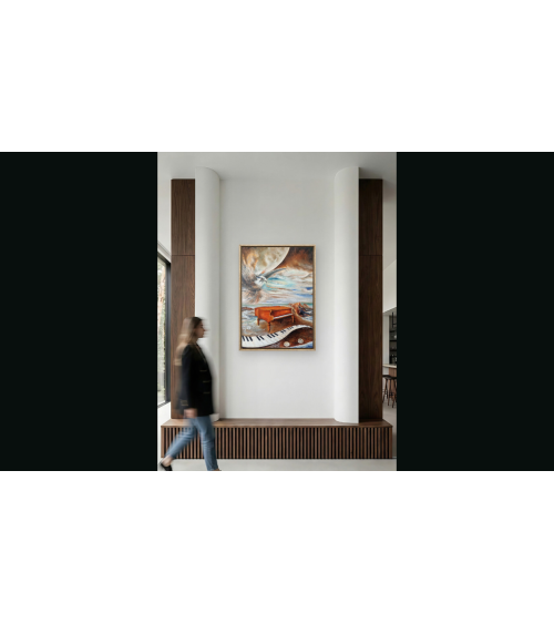 Tableau huile "Mélodie d'un Rapace" — Claire Laloux | Madeleine Home D