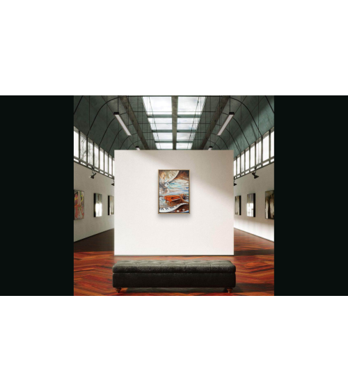 Tableau huile "Mélodie d'un Rapace" — Claire Laloux | Madeleine Home D