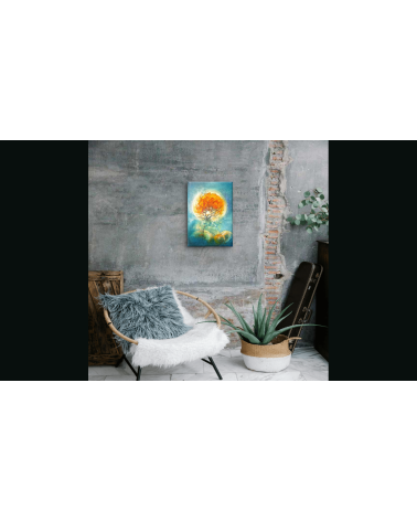 Tableau huile "Connexion Planétaire" — Claire Laloux | Madeleine Home